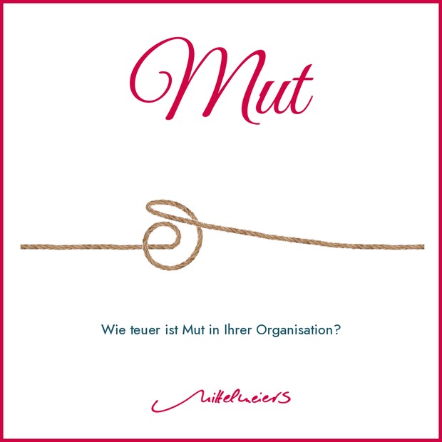 Wortbild zum Beitrag Was kostet Mut in einer Organisation?